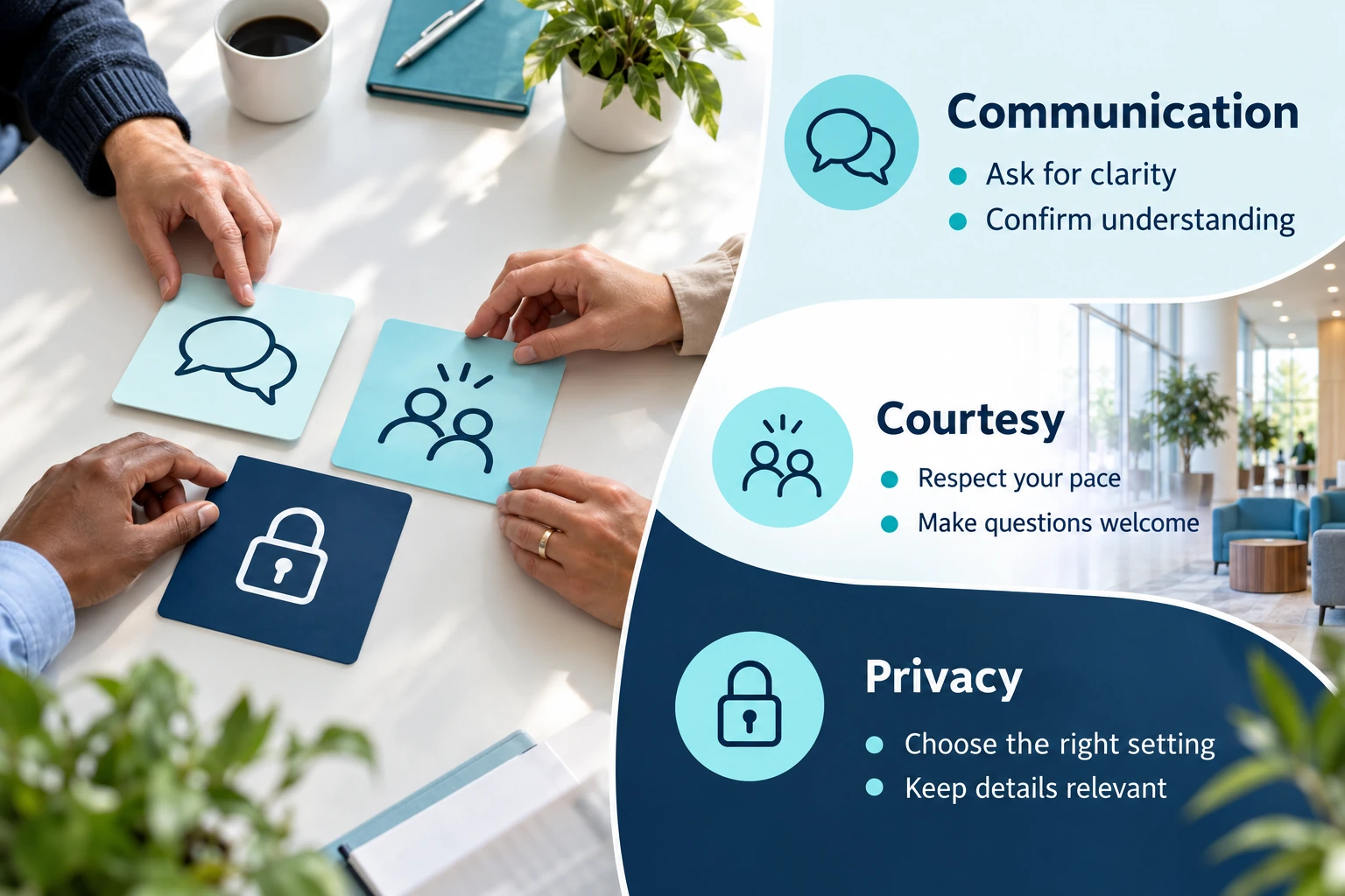Illustrative infographic: What the customer charter tells you